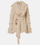 The Attico Fringed wool and cashmere-blend cardigan