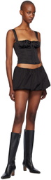 Miaou Black Agnes Corset Top