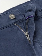 Ralph Lauren Purple label - Straight-Leg Cotton-Blend Twill Trousers - Blue