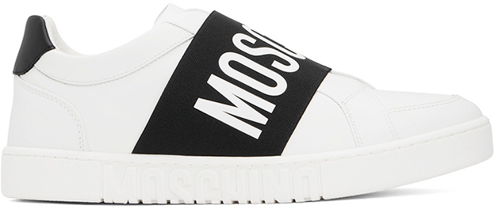 Photo: Moschino Black & White Slip-On Sneakers