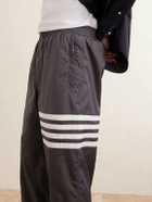 Thom Browne - Tapered Striped Ripstop Sweatpants - Gray