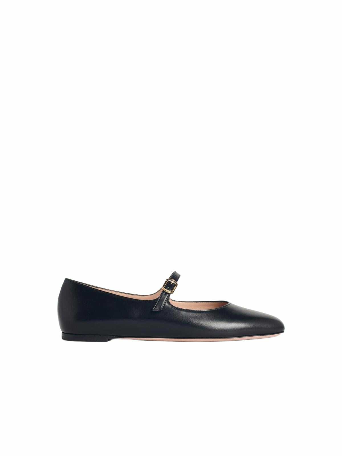 ballyrina Black Leather Ballet Flats