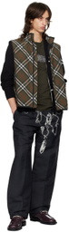Burberry Green Check Nylon Vest