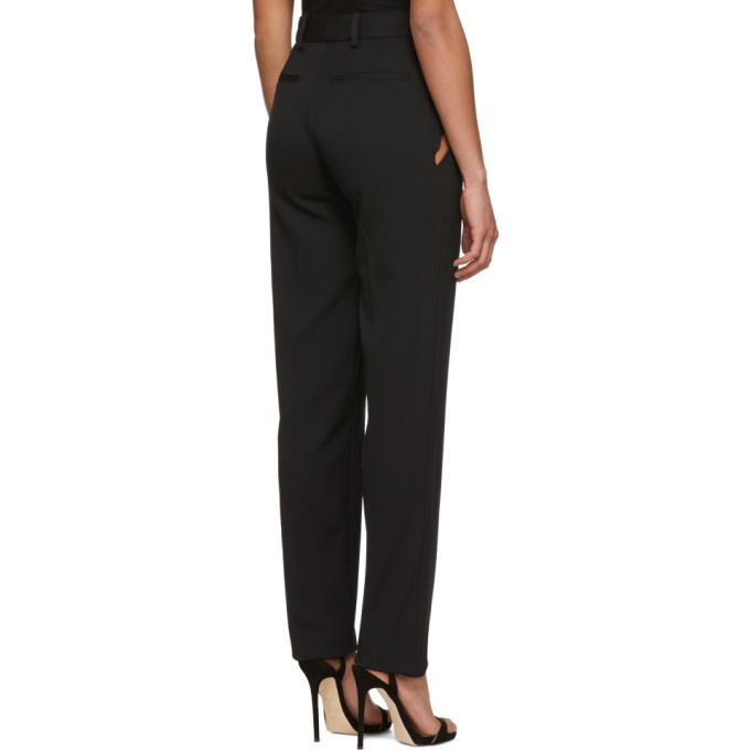 Y/Project Black Front Cut Tailored Trousers