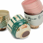 HKliving Artist Ceramics Coffee Cups - Set of 4 in Multi 
