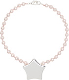 Sandy Liang Pink & Silver Gateaux Necklace