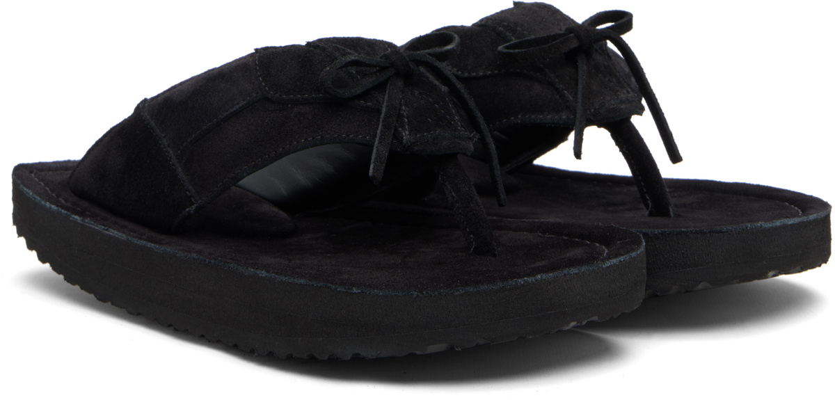 ABRA SSENSE Exclusive Black Platform Flip-Flops