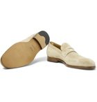 Hugo Boss - Brighton Suede Penny Loafers - Sand