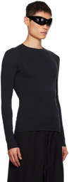 Balenciaga Black Outside Loop Long Sleeve T-Shirt