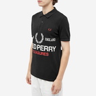 Fred Perry Men's x Pleasures Logo Polo Shirt in Black