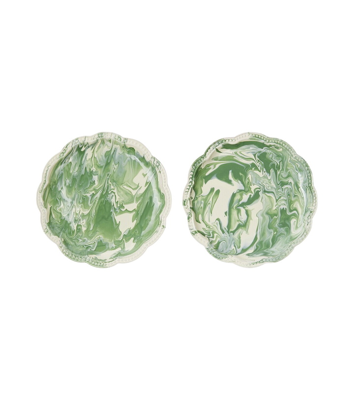 Photo: Cabana Marbled set of 2 ceramic dinner plates