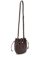 Valentino Garavani Perforated Grained Leather Cross-body bag - Brown - One Size