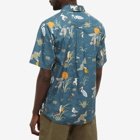 KAVU Men's Short Sleeve The Jam Shirt in Angling Birds