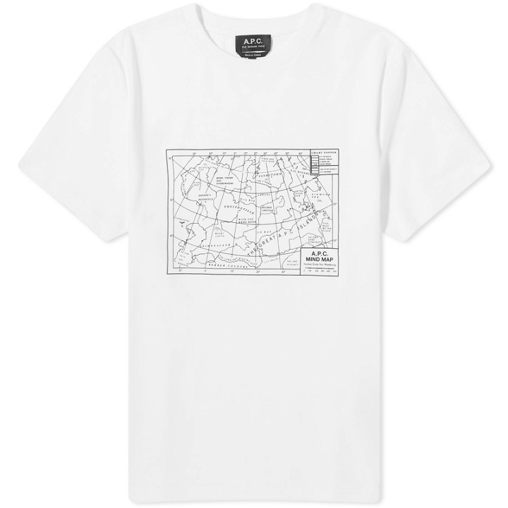 Photo: A.P.C. Carl Mind Map T-Shirt in White
