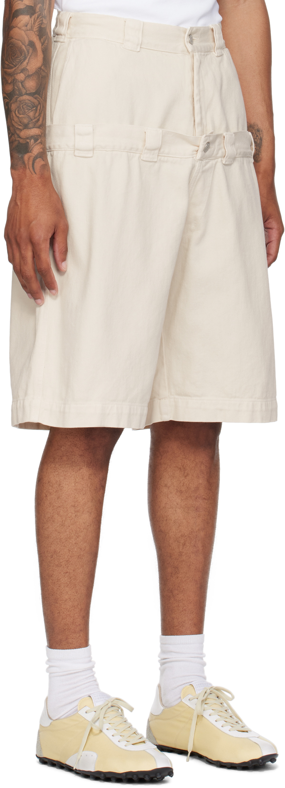 ABRA SSENSE Exclusive Off-White Double Shorts