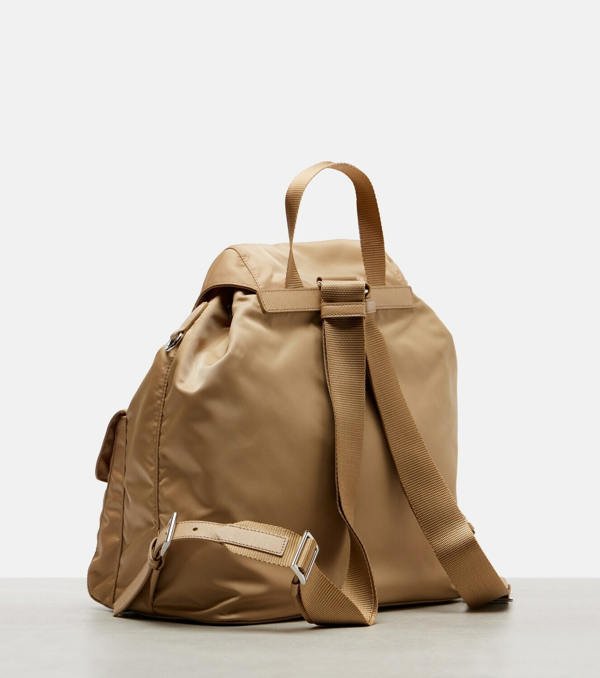 Prada Re-Nylon leather-trimmed backpack