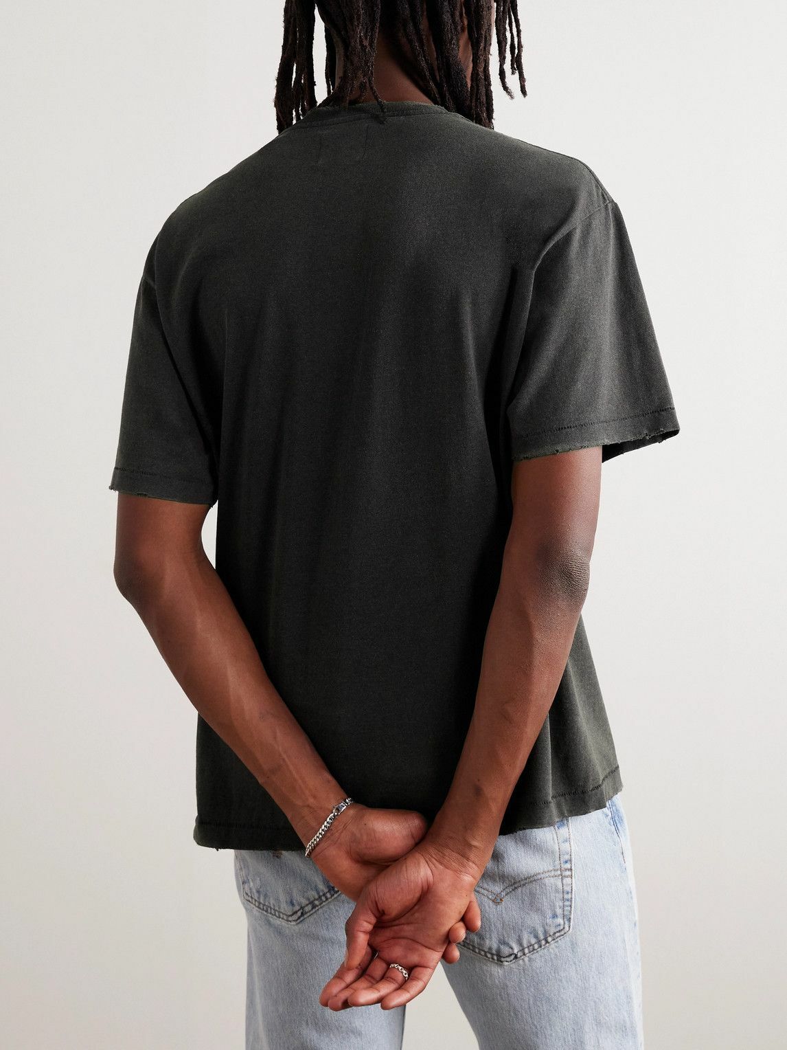 トップス gallery dept. black T-shirt Gallery Dept. - Cotton-Jersey T-Shirt - Black Gallery Dept.