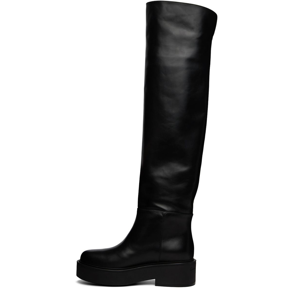 Gianvito Rossi Black Vitello Glove Tall Boots