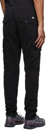 C.P. Company Black Stretch Sateen Workwear Cargo Pants