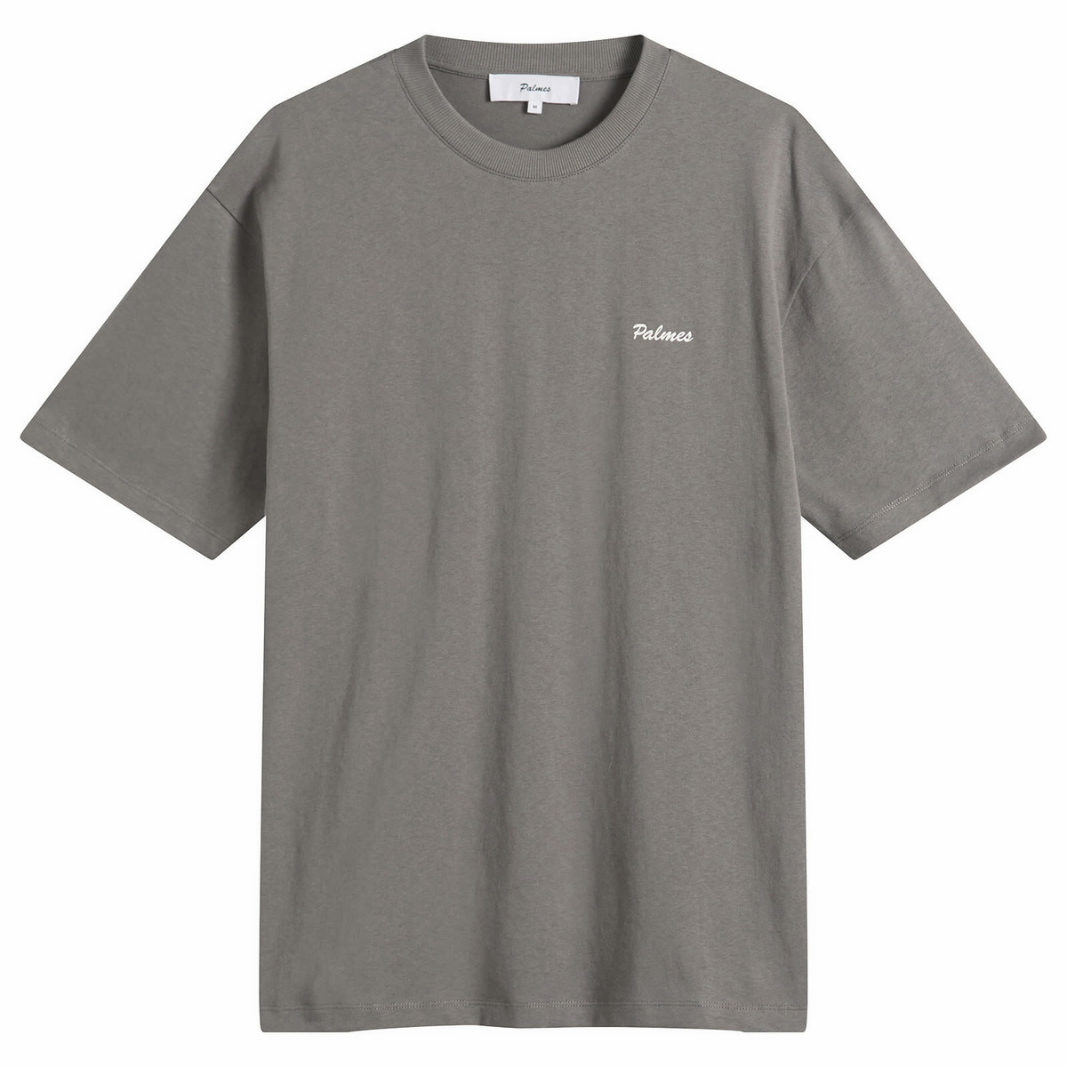 Palmes Men's Logo Stitch T-Shirt in Charcoal