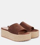 Gianvito Rossi Suede platform espadrille slides