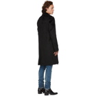 Saint Laurent Black Faux-Fur Long Coat