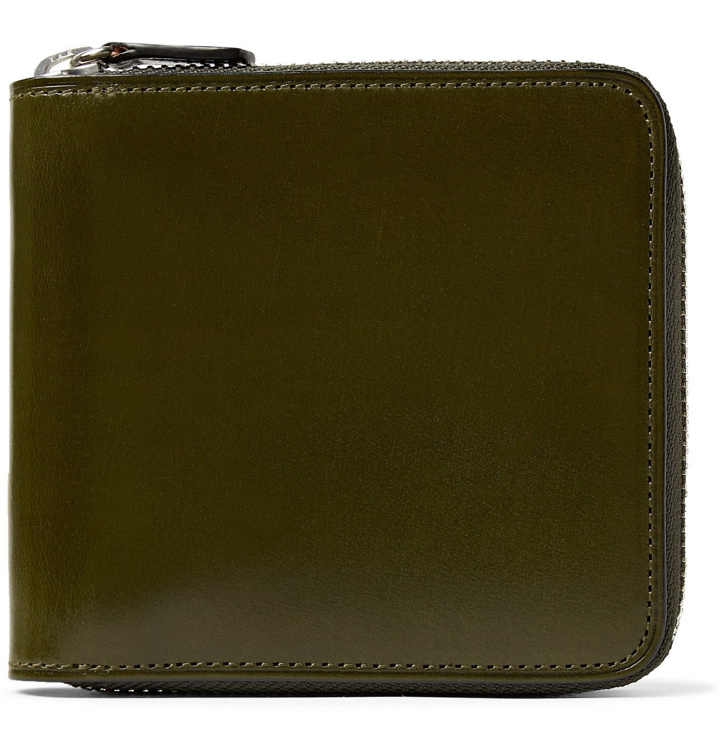 Photo: Il Bussetto - Polished-Leather Zip-Around Wallet - Green