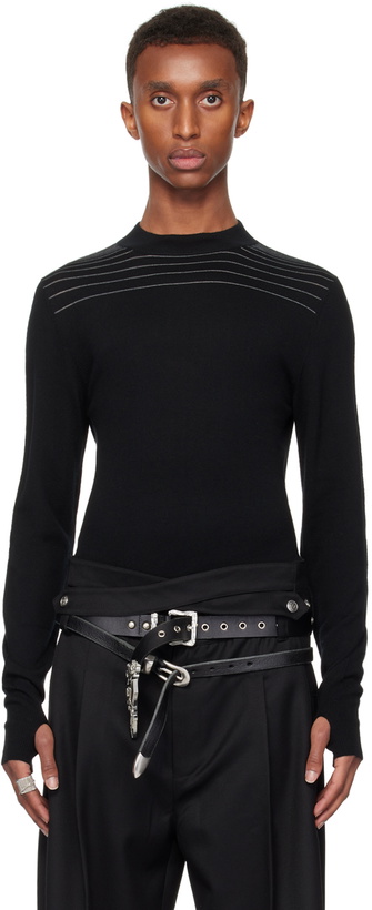 Photo: NULLUS Black Gradient Stripes Sweater