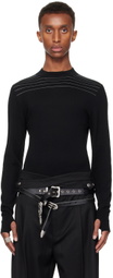 NULLUS Black Gradient Stripes Sweater