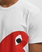 Comme des Garçons Play TEE LOGO PRINT KNIT White Mens Shortsleefe