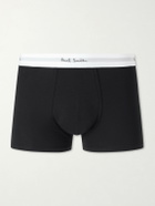 Paul Smith - Seven-Pack Stretch Organic Cotton-Jersey Boxer Briefs - Black