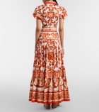 Dolce&Gabbana Majolica cotton poplin midi skirt