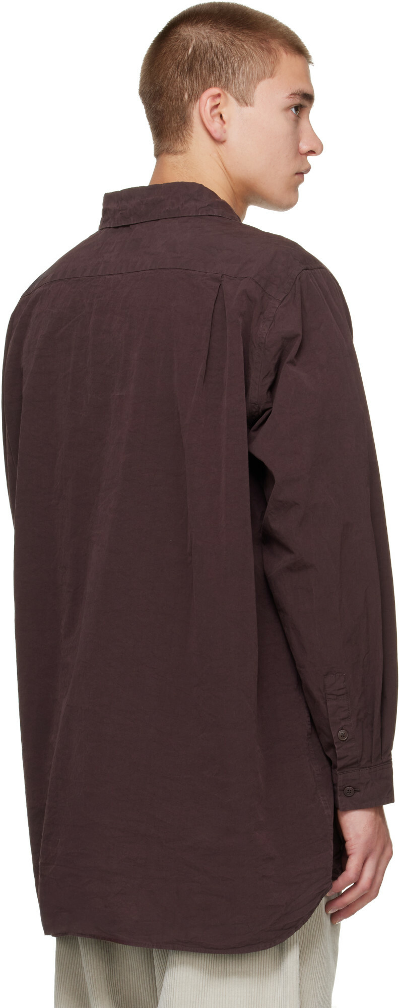 CASEY CASEY Brown Paper Cot Ikla Shirt