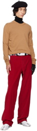 Maison Margiela Red Four-Pocket Trousers