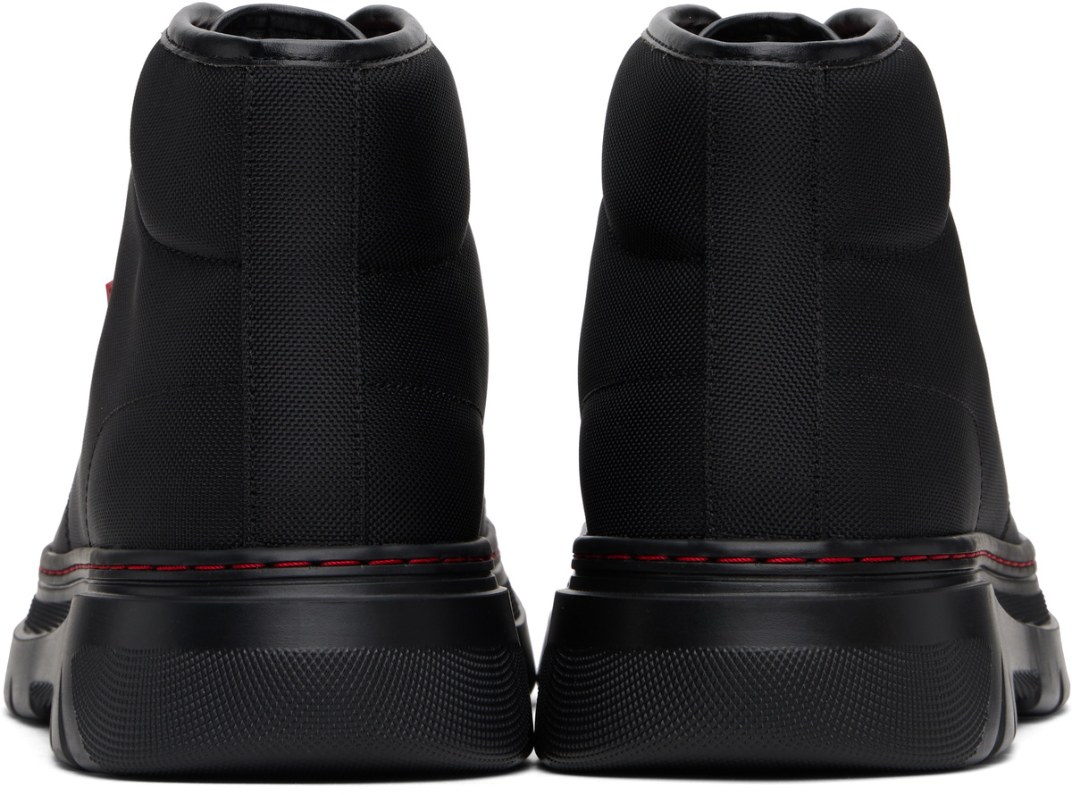 Hugo Black Structured High-Top Sneakers