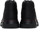 Hugo Black Structured High-Top Sneakers