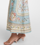 Zimmermann Roselight floral linen midi dress