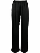 Matteau Black Satin Wide Leg Trousers