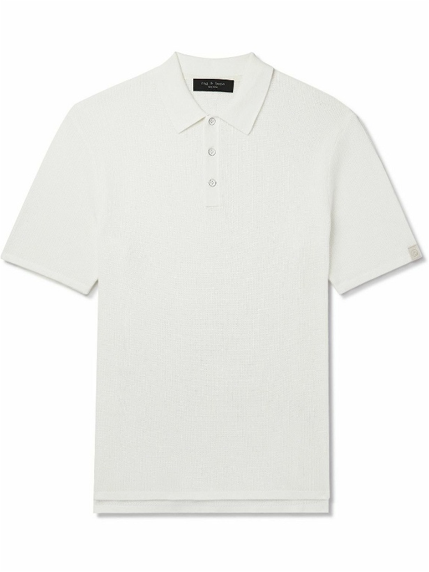 Photo: Rag & Bone - Cotton-Blend Polo Shirt - Neutrals