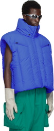 Dingyun Zhang Blue Swollen Reversible Down Vest
