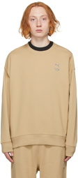 Maison Kitsuné Tan Puma Edition Crewneck Sweatshirt