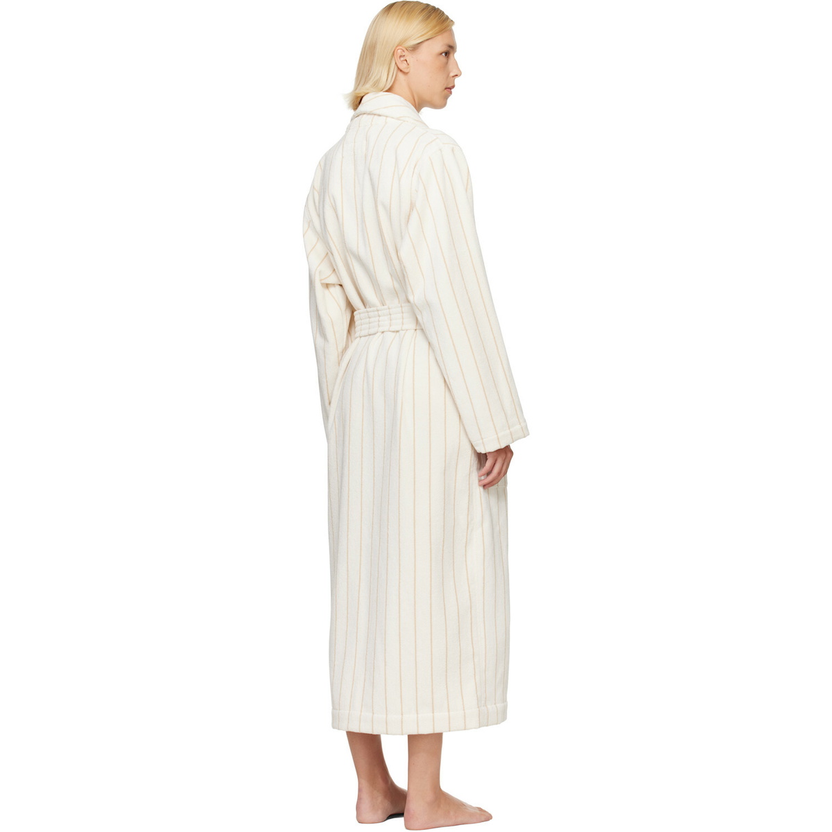 Tekla Off-White & Beige Terry Classic Bathrobe