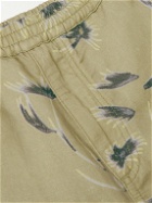 NN07 - Warren 5034 Straight-Leg Printed Lyocell and Linen-Blend Shorts - Green