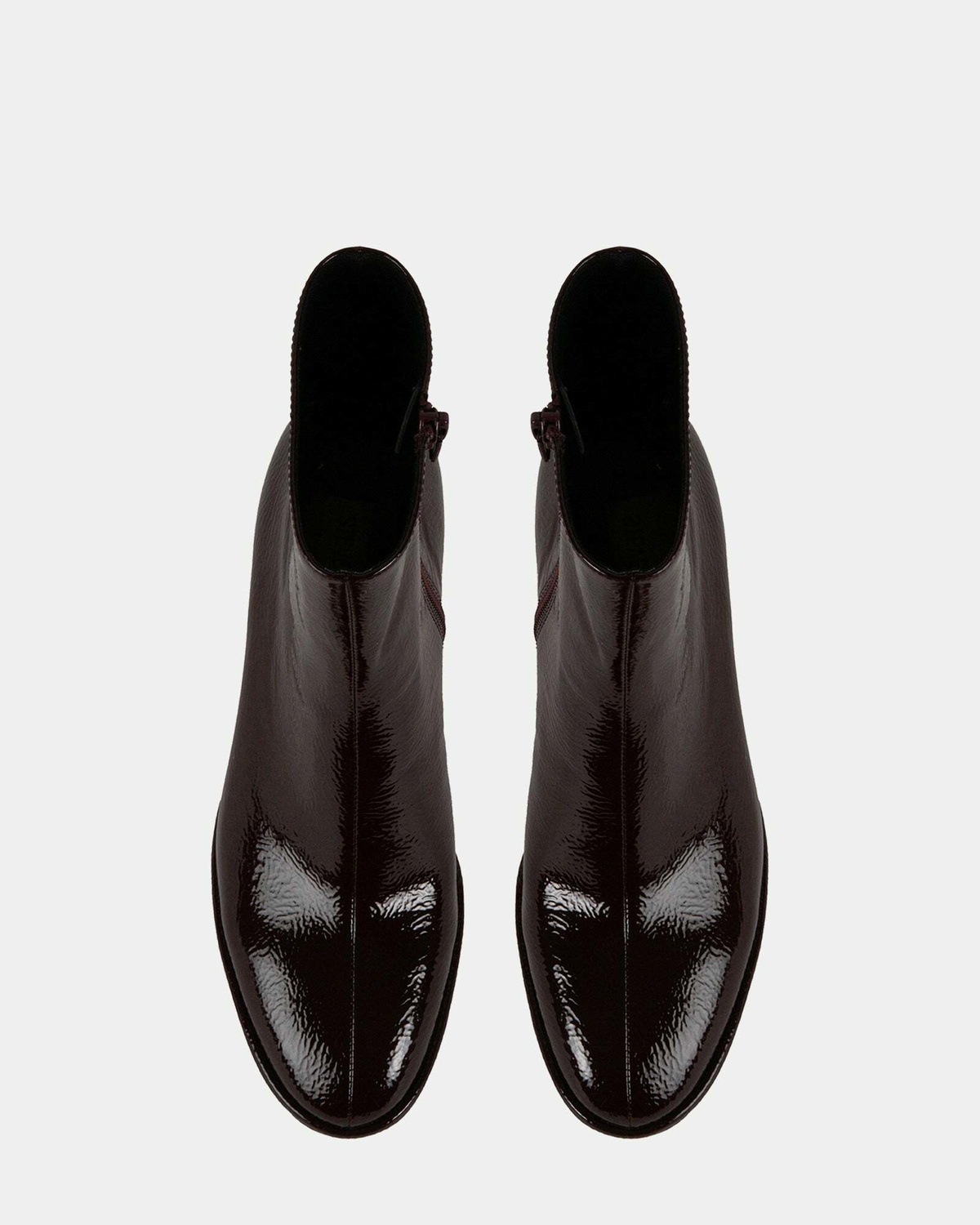 Steve Madden Jive Booties in Burgundy Patent