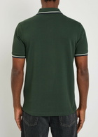 Fred Perry Twin Tipped Logo Piqué Cotton Polo Shirt Dark Green