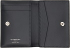 Givenchy Black Antigona Stamped Flap Card Holder