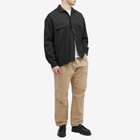 s.k manor hill Men's Park Shirt Jacket in Black Tropical Wool