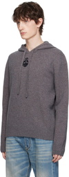 McQueen Gray Skull Hoodie