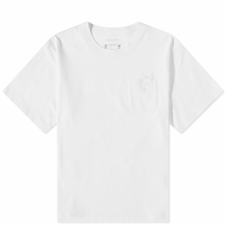 Photo: Sacai Men's Flower Embroidery T-Shirt in White