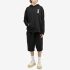 MM6 Maison Margiela Men's Stretched Number Logo Hoodie in Black/White